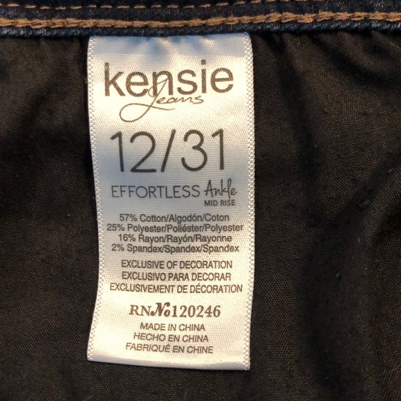 Kensie Skinny Ankle Jeans - Picture 2 of 5
